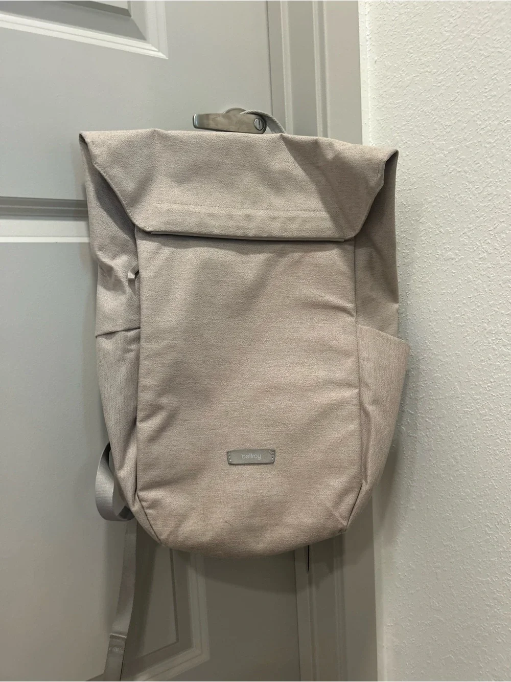 Bellroy Two-Tone Canvas Backpack in Light Beige and Black